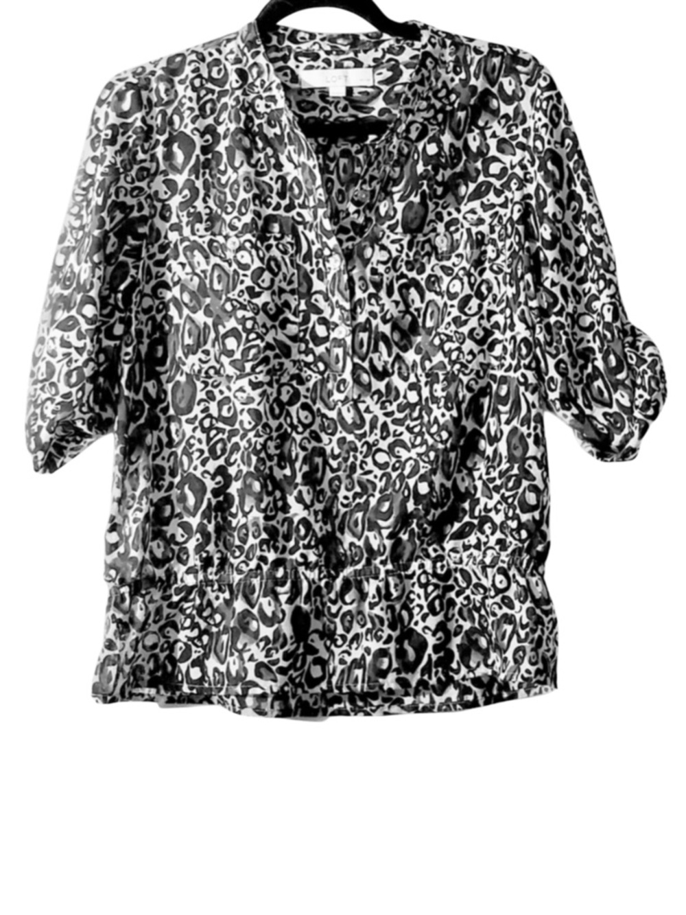 LOFT Ocelot Pattern Blouse